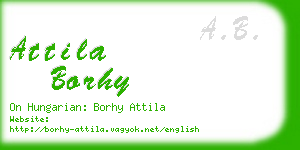 attila borhy business card